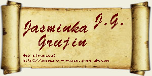 Jasminka Grujin vizit kartica